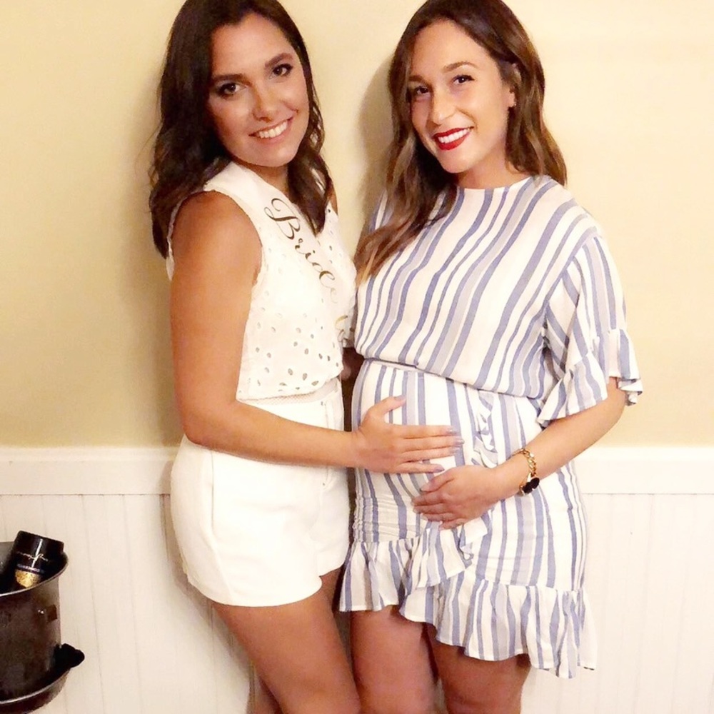 Lost and Wander- blue and white striped dress